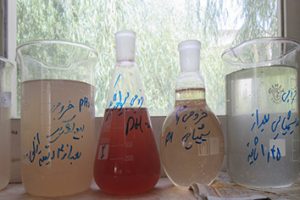 نمونه پساب قبل و بعد از ازن زنی